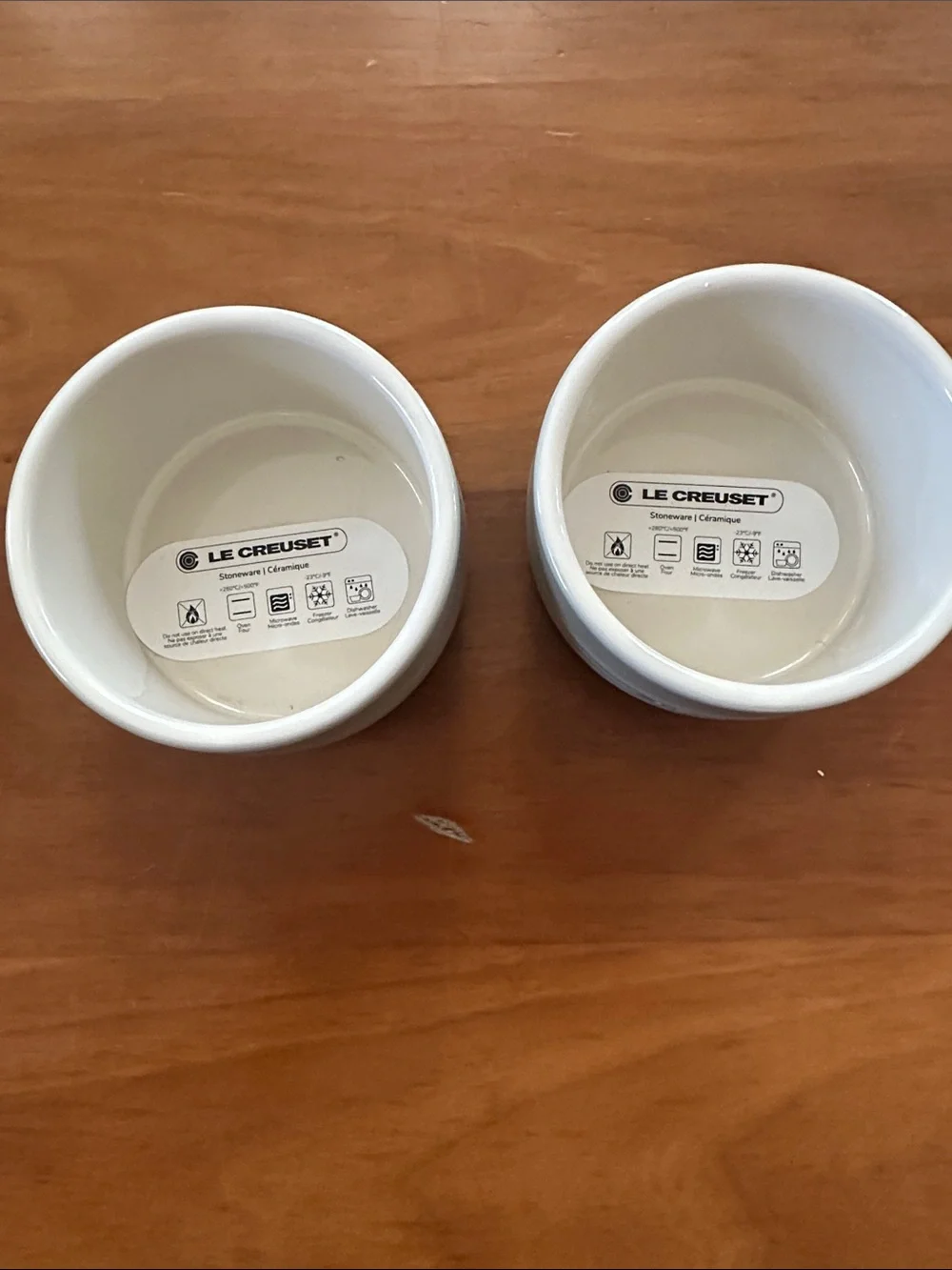 Le Creuset ® 7-Oz. Chambray Round Ramekins, Set of 2 off-white / ivory